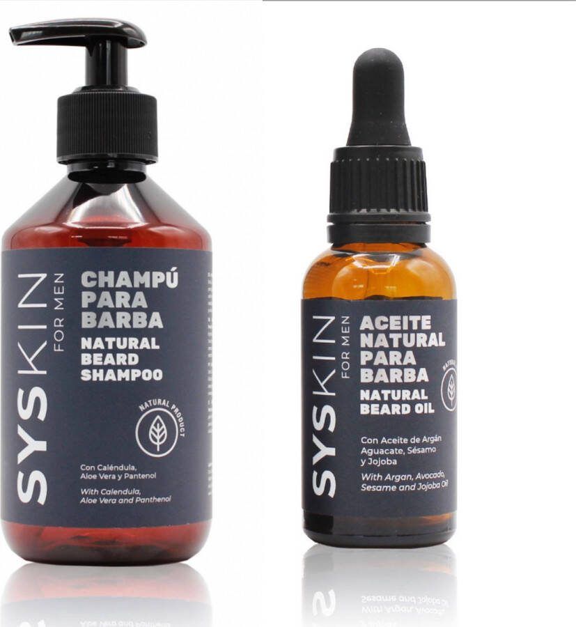 Sys Beard shampoo + beard oil baardolie + baardshampoo mannen mannenshampoo