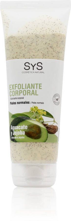 Sys Body Scrub Avocado & Jojoba Mannen & Vrouwen Diepe Reiniging & Voeding Normale Huid 250ml