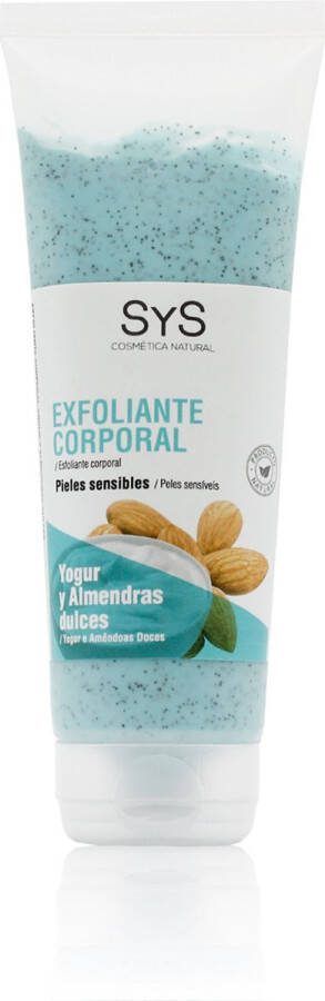 Sys Body Scrub Zoete Amandel & Yoghurt Mannen & Vrouwen Diepe Reiniging & Voeding Gevoelige Huid 250ml