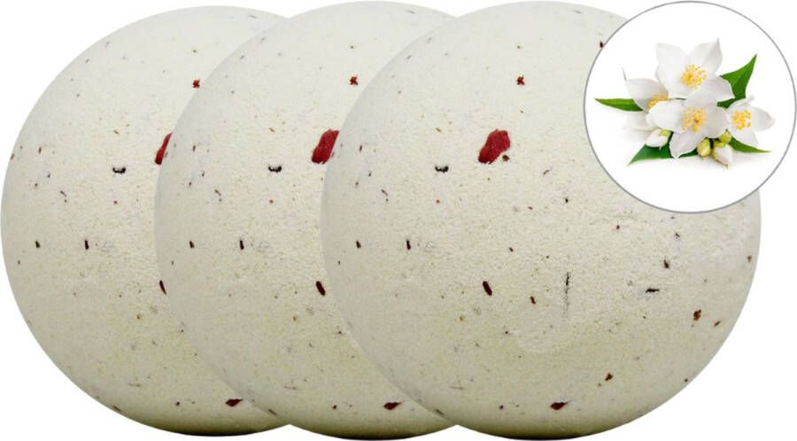 Sys Bruisbal Jasmijn Voor Bad 3 stuks 140g Huidverzorging Versterkend & Hydraterend Bruisballen