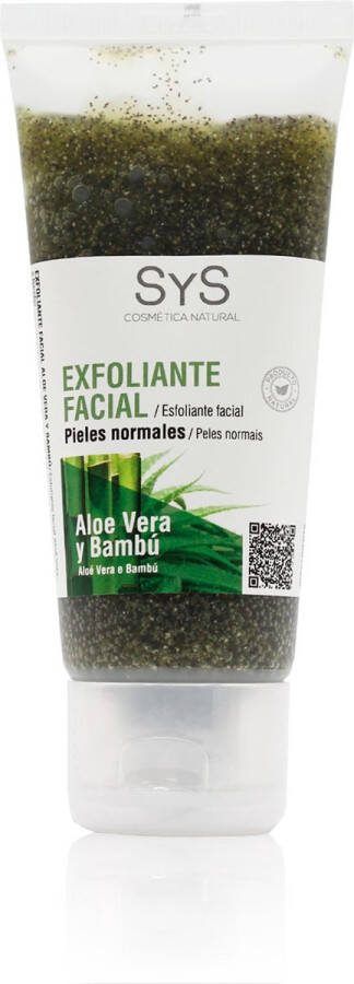 Sys Gezichtsscrub Aloe Vera & Bamboe Face Scrub 100% Natuurlijk Alle Huidtypes 100ml Scrub Gezicht