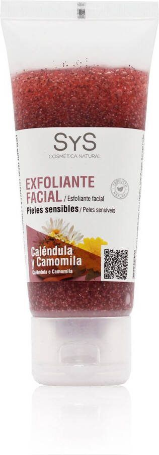 Sys Gezichtsscrub Calendula & Kamille Face Scrub 100% Natuurlijk Alle Huidtypes 100ml Scrub Gezicht