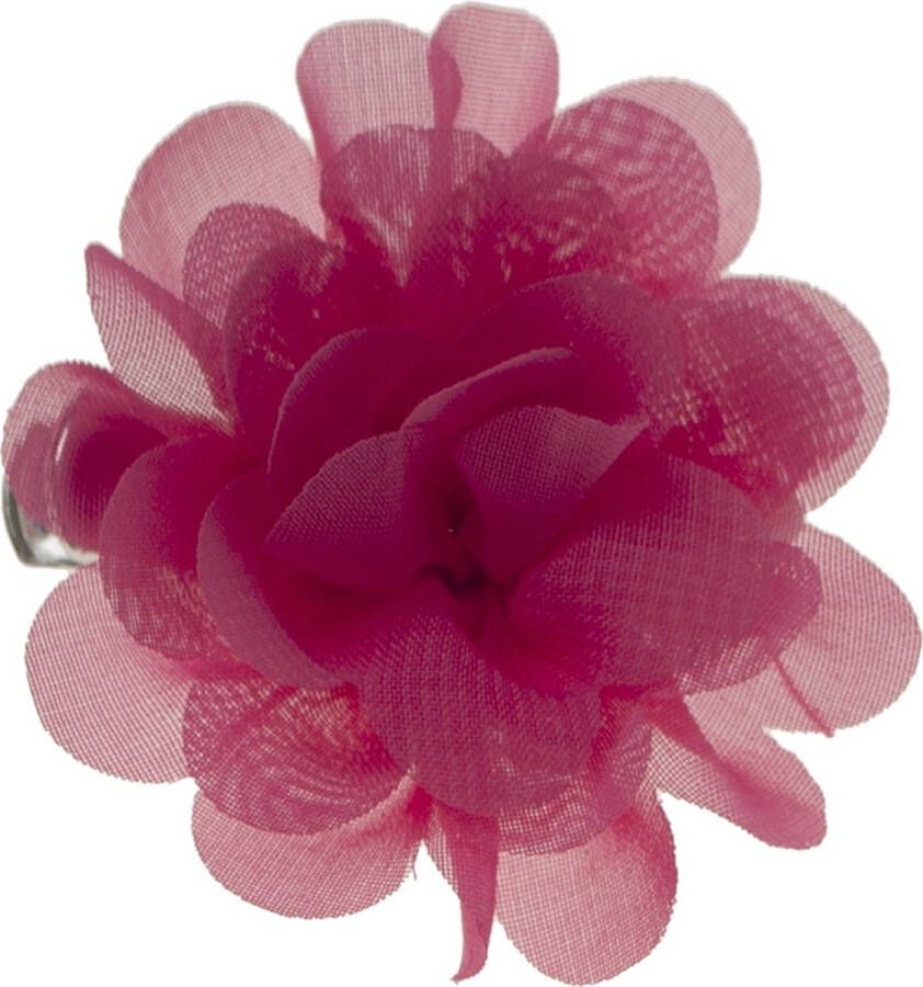 S.Y.W Haarclipje bloem fuchsia