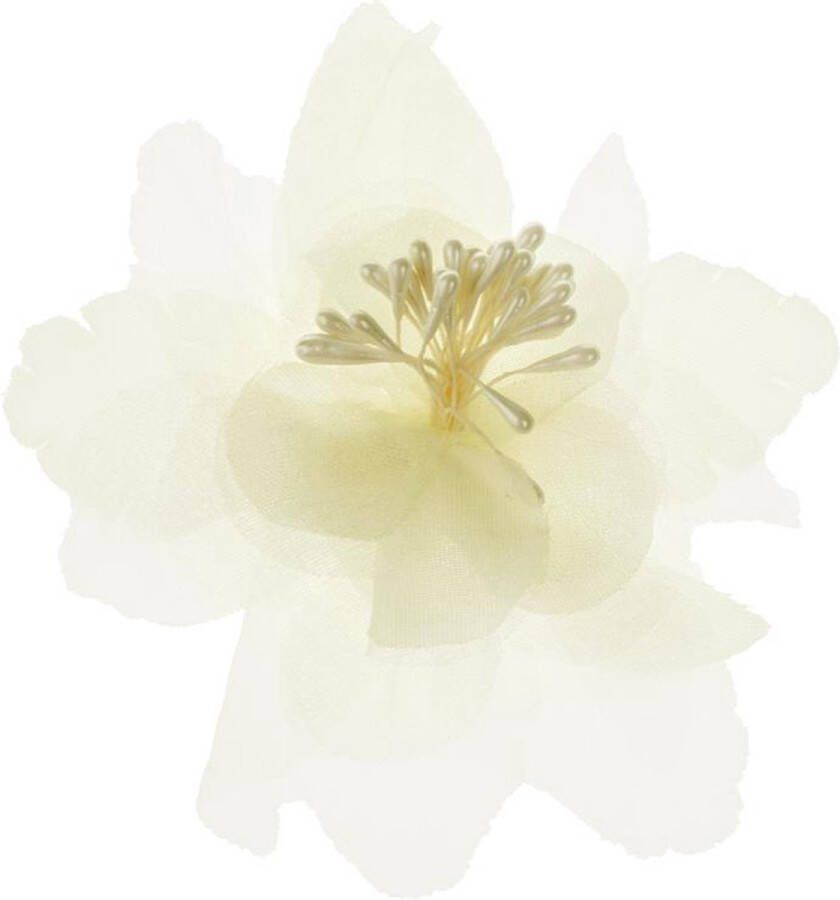 S.Y.W Haarclipje bloem ivoor