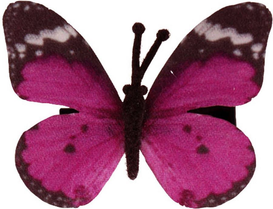 S.Y.W Haarclipje vlindertje paars 6 cm