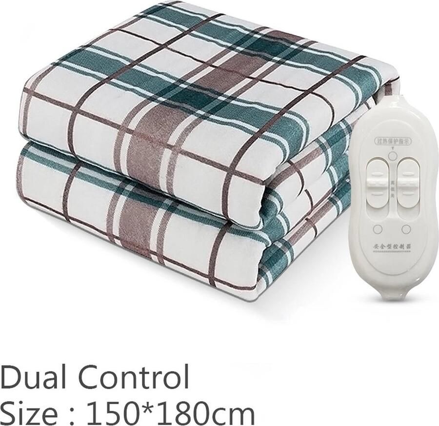 T&L Store Elektrische Deken Ruit Single Control 220V Thermische Verwarming 3 Temperatuur Instellingen 150x180cm