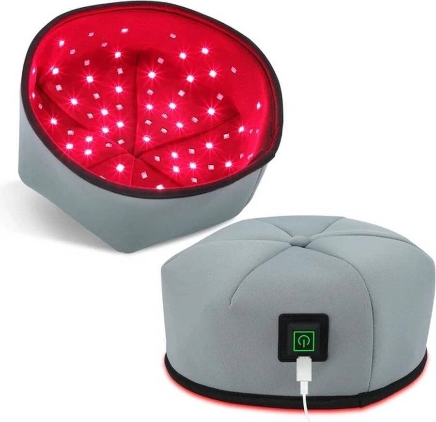 T&L Store Licht Therapie Infrarood Therapie -Haargroei Behandeling Anti-Stress Muts Verlichten Hoofdpijn Haargroei Cap Zwart