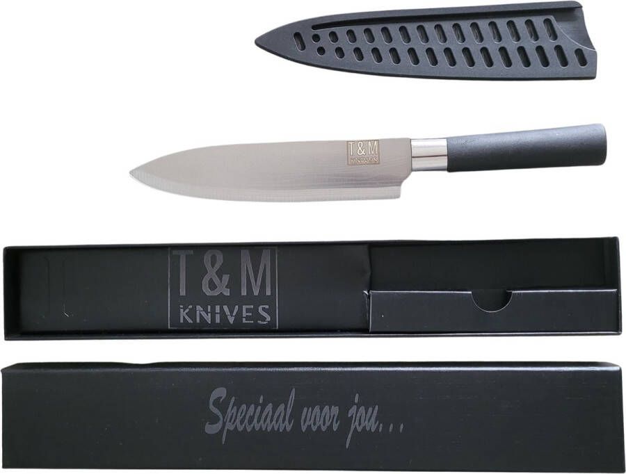 T&M Knives Koksmes Trudes 30cm Keukenmes Keihard Staal Messenset Inclusief Luxe Cadeaubox