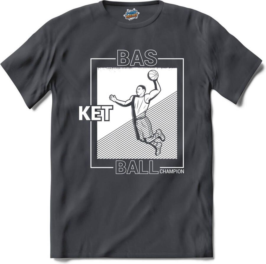T-SHIRT KNALLER Basketball Basketbal Sport Basketball T-Shirt Unisex Mouse Grey Maat 3XL