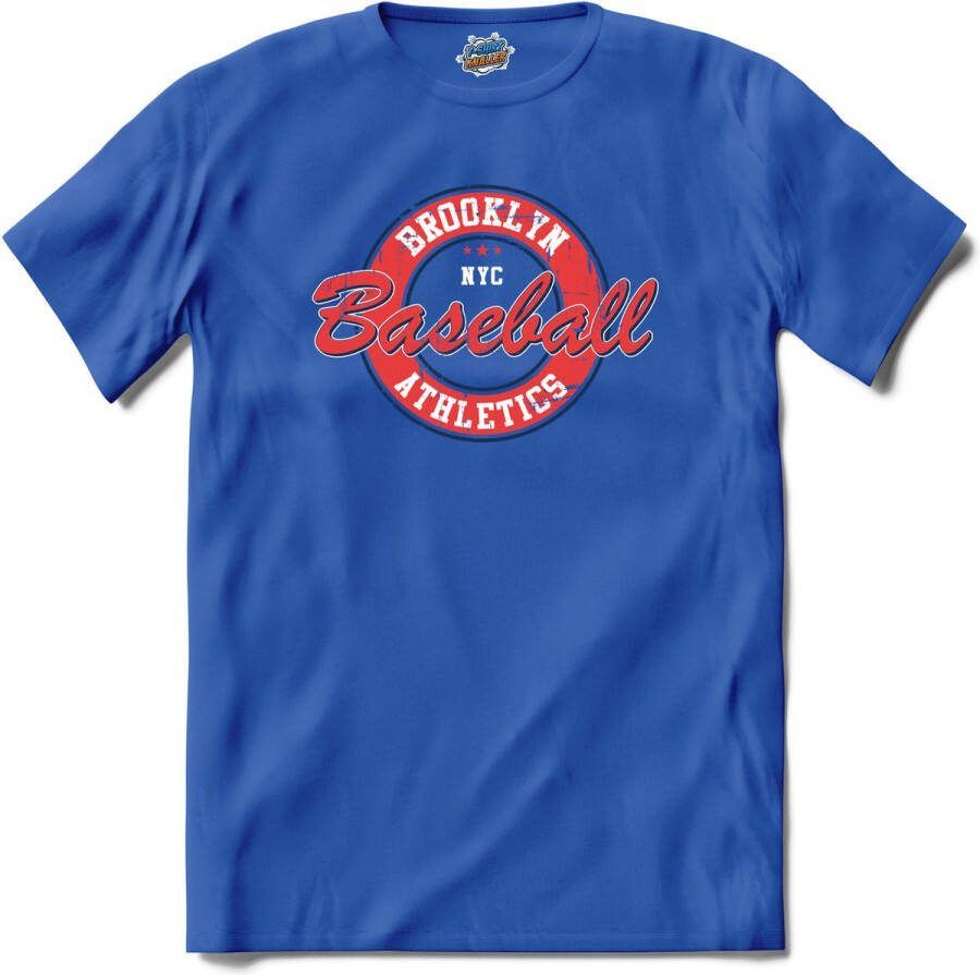 T-SHIRT KNALLER Brooklyn NYC Baseball Athletics Basketbal Sport Basketball T-Shirt Unisex Royal Blue Maat XXL