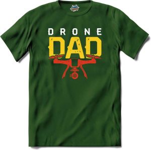 T-SHIRT KNALLER Drone dad Drone met camera Mini drones T-Shirt Unisex Bottle Groen Maat XXL