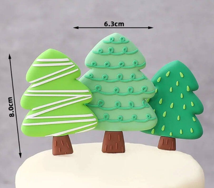 Taartdecoratie.nl Taartdecoratie Jungle Figuren Set Bomen