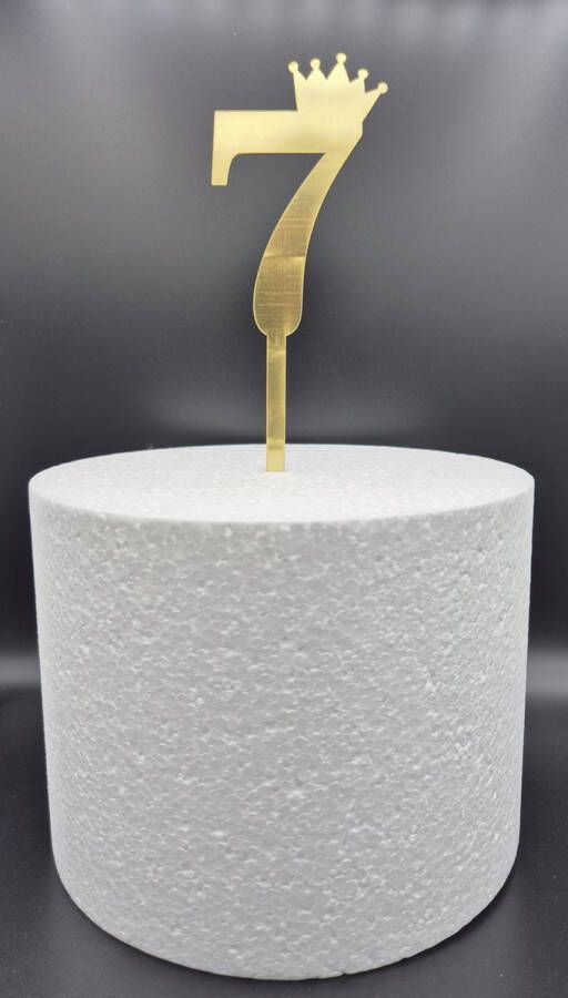 Taartdecoratie.nl Taarttopper Cijfer Large (17 cm) zeven 7 Taartdecoratie Cake Topper getal voor leeftijd: 17 27 37 47 57 67 70 71 72 73 74 75 76 77 78 79 87 97