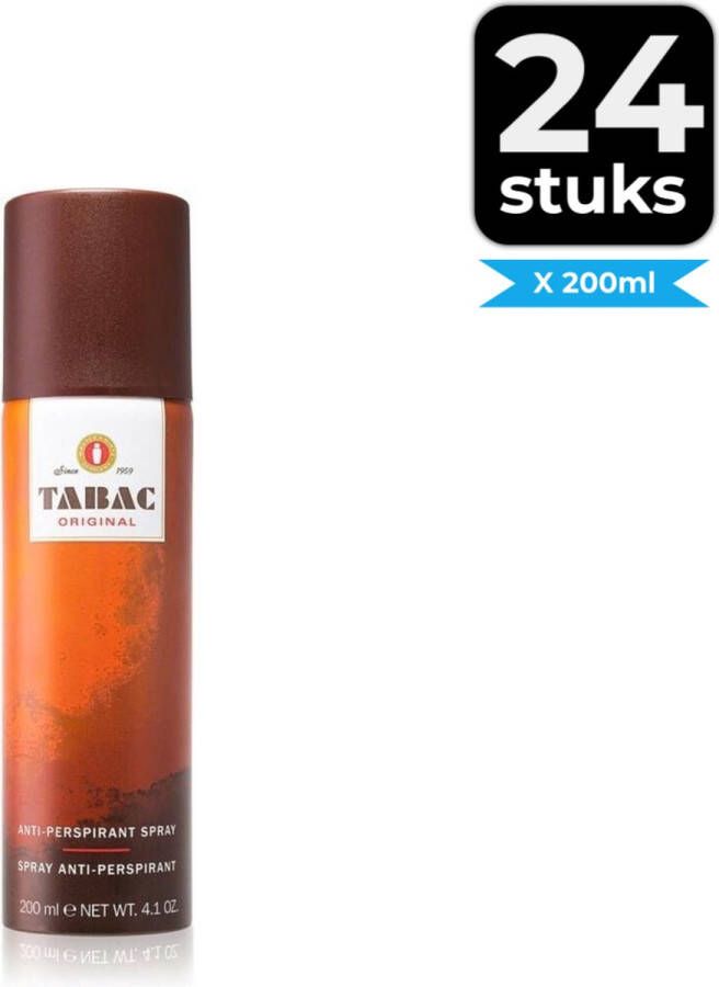 Tabac Original Anti-Perspirant 200 ml Deodorant Voordeelverpakking 24 stuks