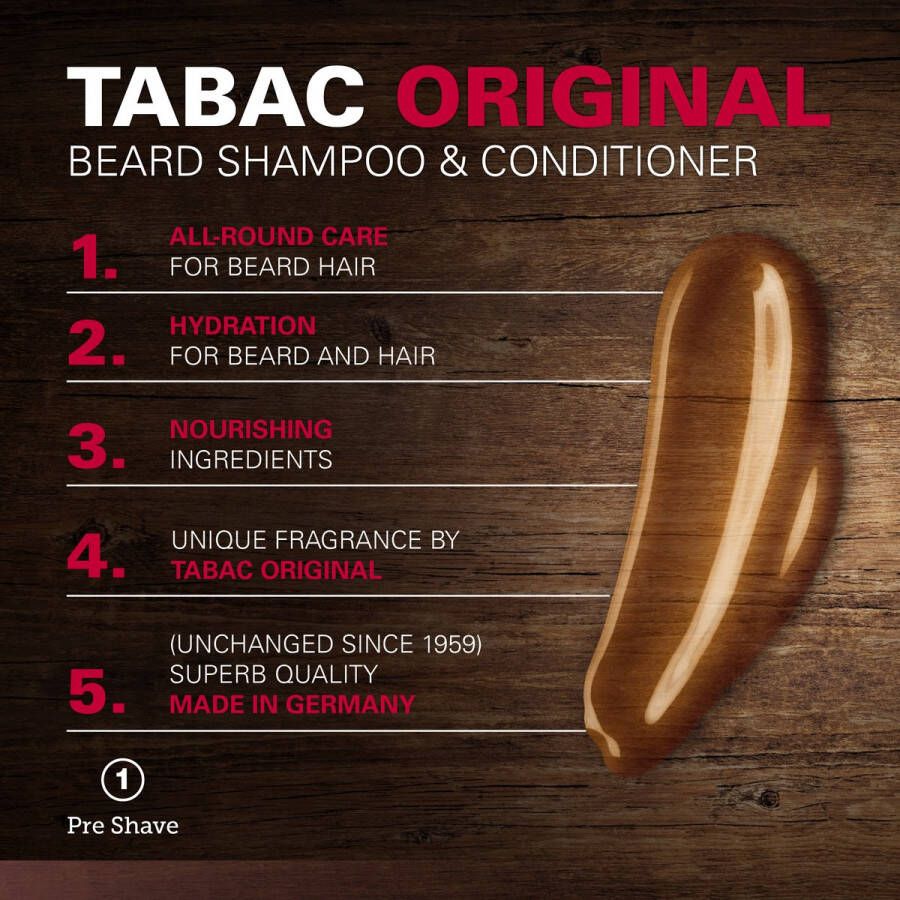 Tabac Original Beard Shampoo and Conditioner Baardverzorging 200 ml