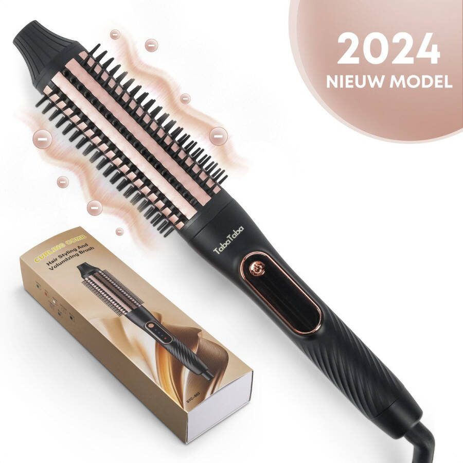 TabaTaba Thermal Brush met Warmtestanden Keramische Warmteborstel 58 MM Hitte Krul en Stijl borstel Hot Brush Elektrische Haarborstel Warmte Borstel
