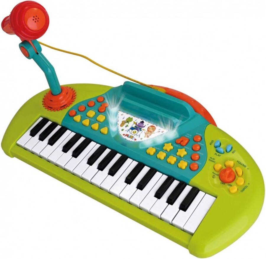 Tachan Speelgoedpiano Keyboard met Microfoon Compacte Piano met 32 Toetsen en Opnamefunctie Inclusief Batterijen