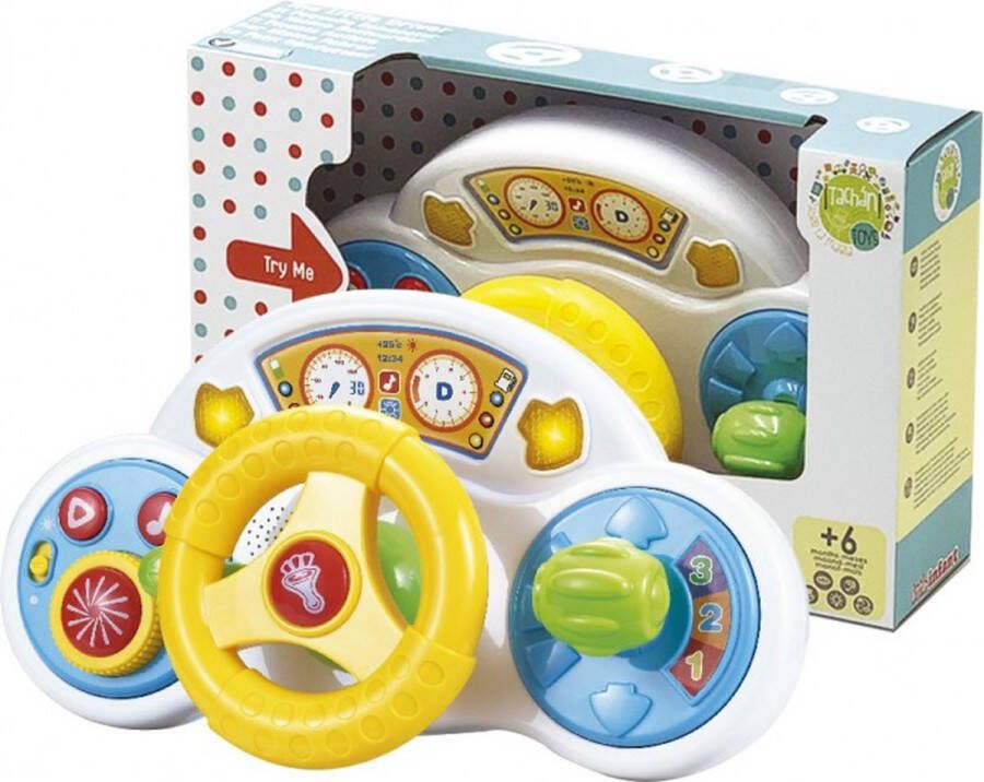 Tachan Speelgoedstuur met Dashboard Babystuur met Licht en Geluid Speelgoed Stuur Inclusief Batterijen