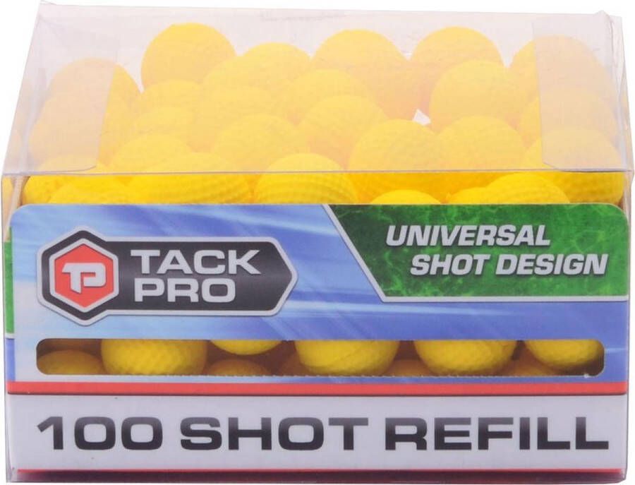 TackPro Tack Pro Ballen Shot Refill Jongens Foam Geel 100 Stuks