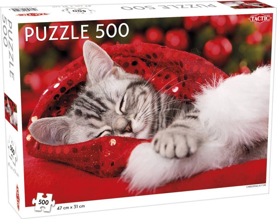 Tactic Puzzel Christmas Kitten 500 Stukjes