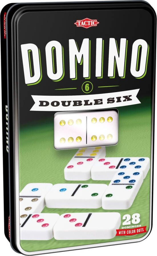 Tactic Domino Spel Double 6 Junior 19 5 Cm Wit