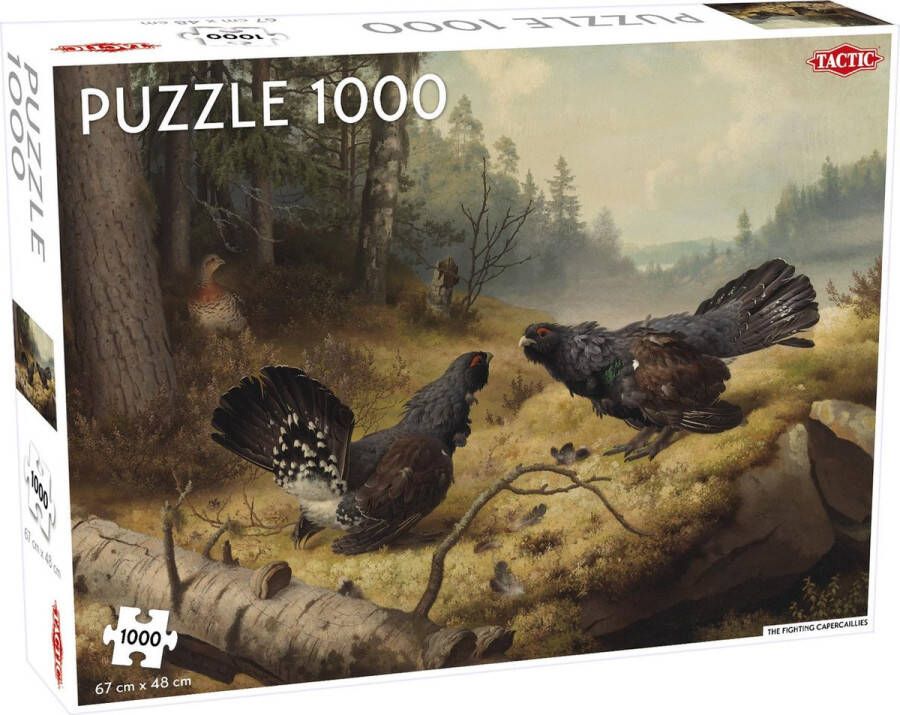 Tactic Puzzel 1000 Stukjes Volwassenen Legpuzzel puzzel Vogels twee auerhoenen 67x48 cm Puzzel 1000 Stukjes