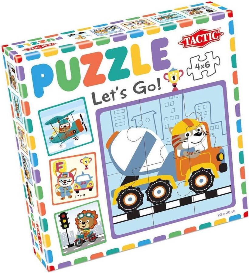 Tactic puzzel Let&apos;s Go junior 20 x 20 cm karton 4-delig