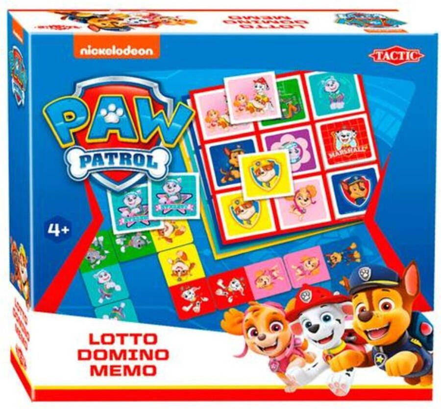 Tactic 3-in-1 (Lotto Domino Memo) Paw Patrol (Benelux)