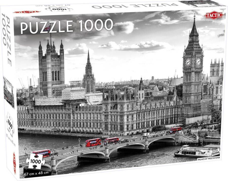 Tactic Puzzel 1000 Stukjes Volwassenen Legpuzzel puzzel Westminster Abbey in London Londen 67x48 cm Puzzel 1000 Stukjes