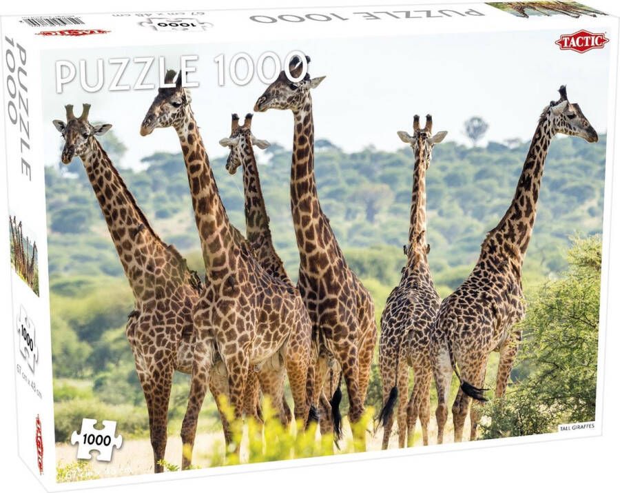 Tactic legpuzzel Animals giraffe 48 x 67 cm karton 1000 stukjes