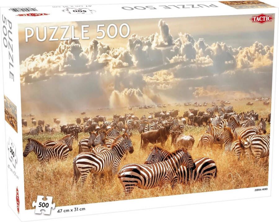 Tactic legpuzzel zebra&apos;s 47 x 31 cm karton 500 stukjes