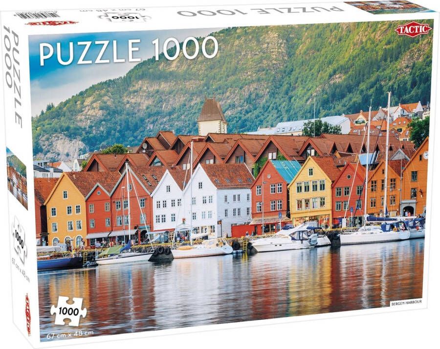 Tactic Puzzel Around the World Northern Stars: Bergen Harbour 1000 stukjes