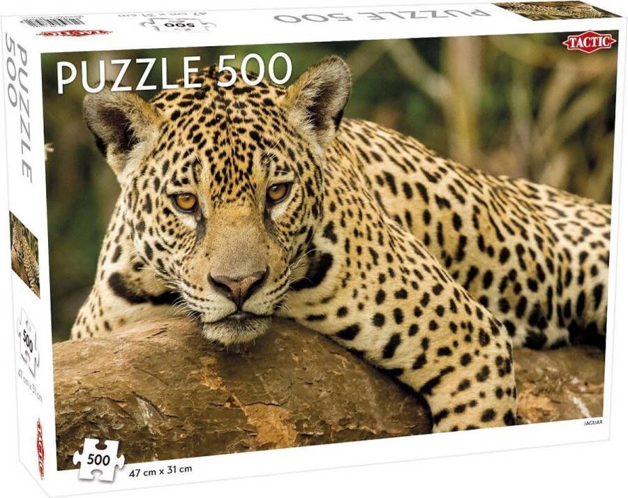 Tactic legpuzzel Jaguar 500 stukken 31 x 47 cm karton bruin