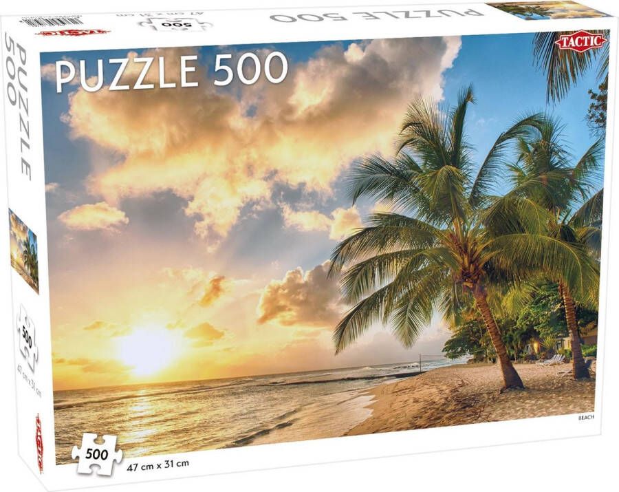 Tactic legpuzzel landschap Beach 31 x 47 cm karton 500 stukjes