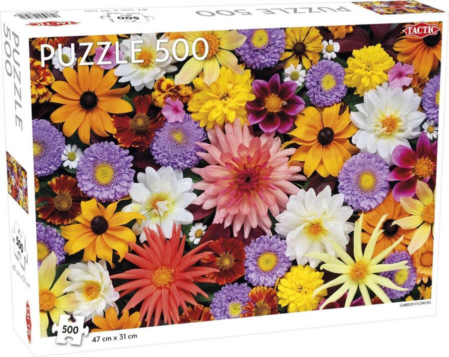 Tactic legpuzzel Garden Flowers 31 x 37 cm karton 500 stukjes