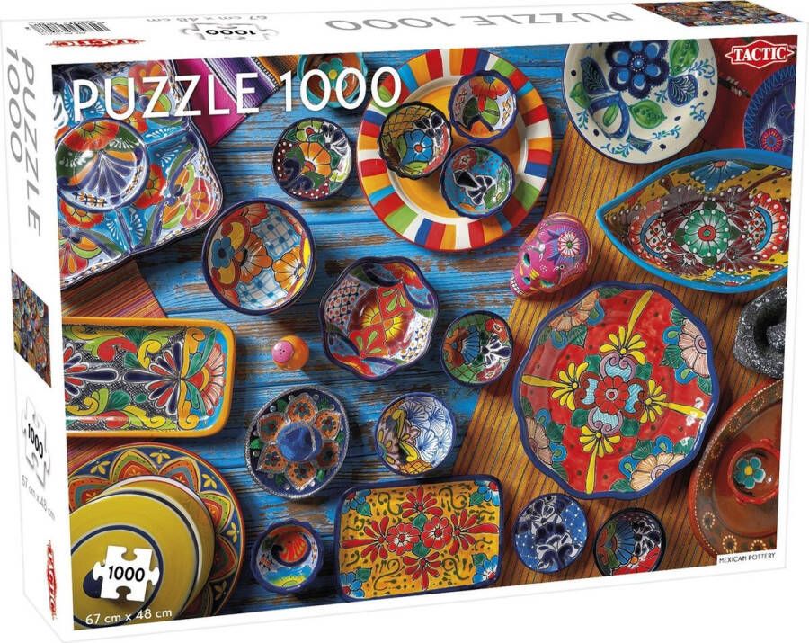 Tactic legpuzzel Mexicaans servies 48 x 67 cm karton 1000 stukjes