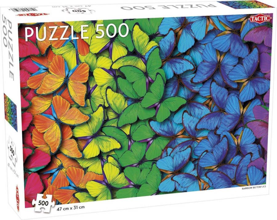 Tactic Puzzel Lovers' Special: Rainbow Butterflies 500 stukjes