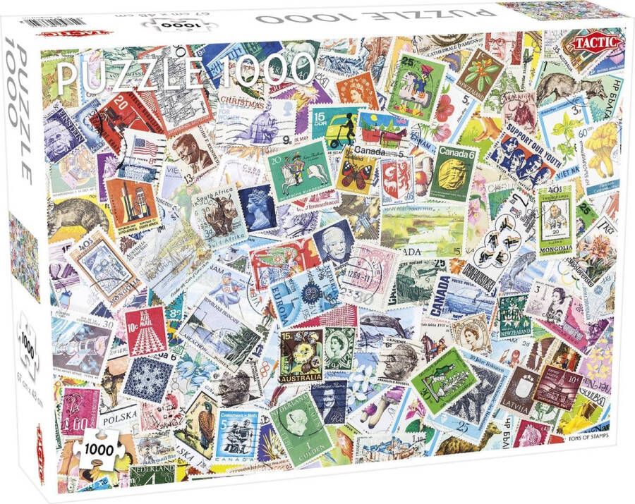 Tactic legpuzzel stapel postzegels 67 x 48 cm 1000 stukjes