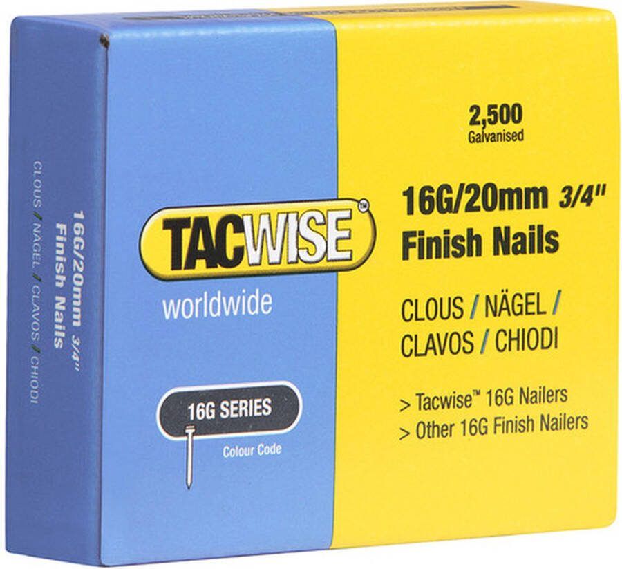 TACWISE afbouwnagel Nagel voor tacker 20 mm Gegalvaniseerd 2500 stuks