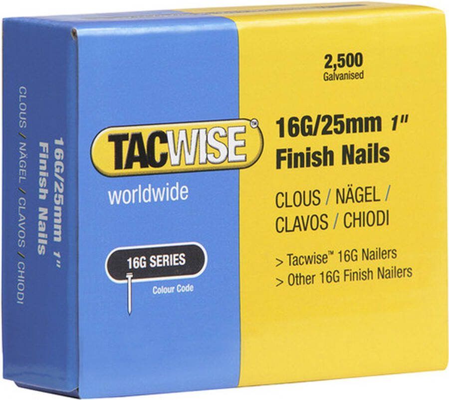 TACWISE afbouwnagel Nagel voor tacker 25 mm Gegalvaniseerd 2500 stuks