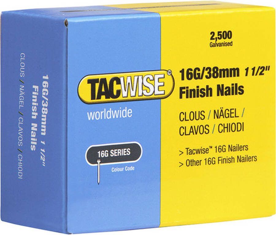 TACWISE afbouwnagel Nagel voor tacker 38 mm Gegalvaniseerd 2500 stuks