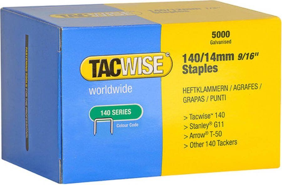 TACWISE nieten voor tacker Type 140 14 mm Gegalvaniseerd 5000 stuks