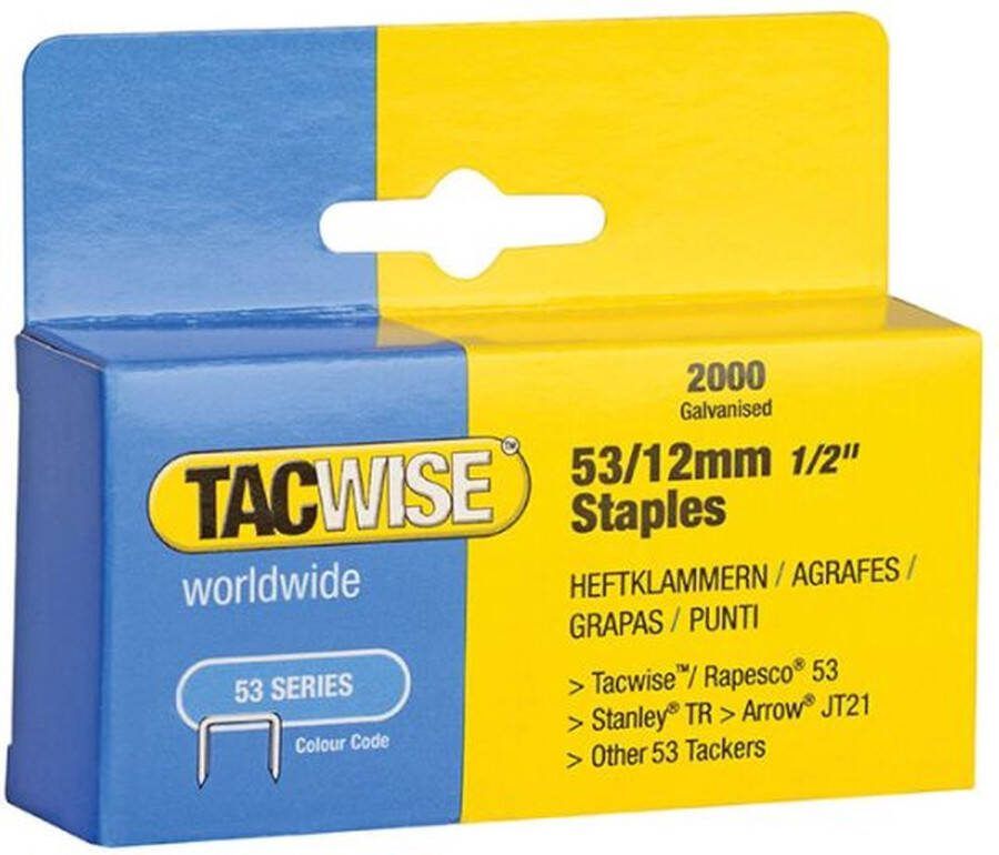 TACWISE nieten voor tacker Type 53 12 mm Gegalvaniseerd 2000 stuks