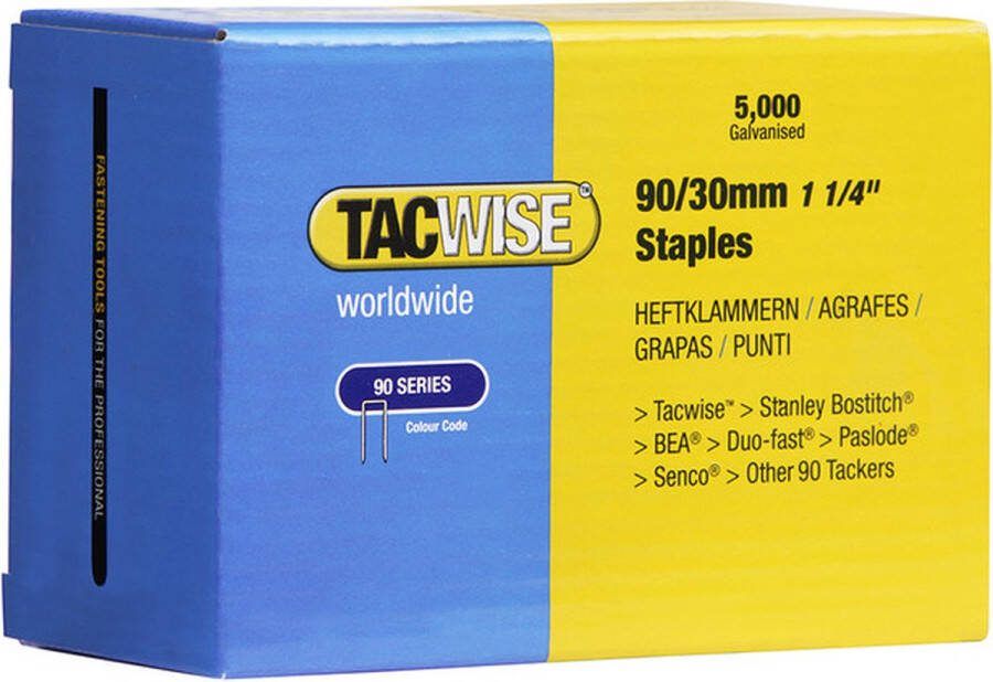 TACWISE nieten voor tacker Type 90 30 mm Gegalvaniseerd 5000 stuks