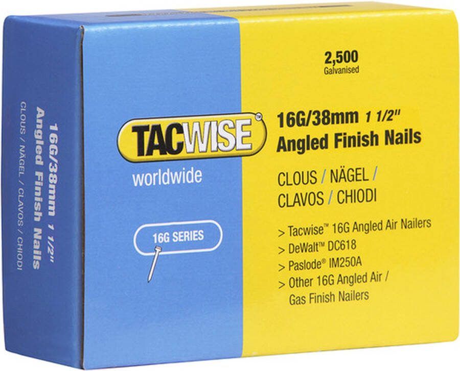 TACWISE schuine afbouwnagel Nagel voor tacker 38 mm Gegalvaniseerd 2500 stuks