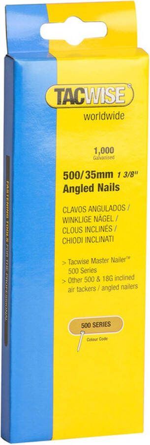 TACWISE schuine nagel Serie 500 Nagel voor tacker 35 mm Gegalvaniseerd 1.000 stuks