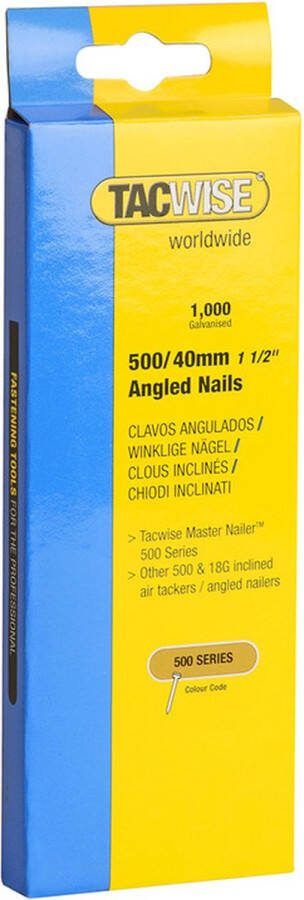 TACWISE schuine nagel Serie 500 Nagel voor tacker 40 mm Gegalvaniseerd 1.000 stuks