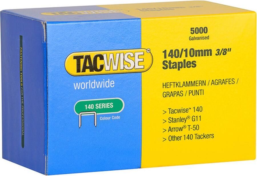 TACWISE nieten voor tacker Type 140 10 mm Gegalvaniseerd 5000 stuks
