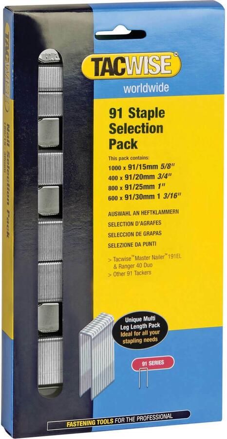 TACWISE nieten voor tacker Type 91 15 20 25 en 30 mm Gegalvaniseerd 2800 stuks