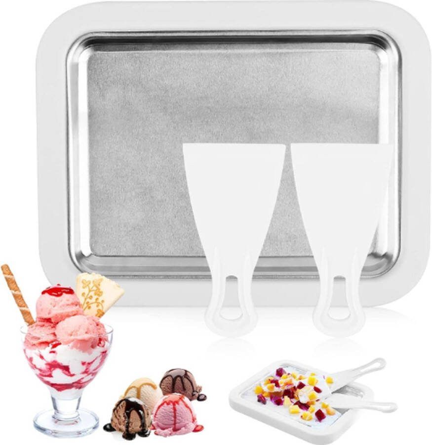 Tades Rolled Ice Cream Maker Ijs Maker Ijsrol Maker Ijsbol Maker Ijsmachine DIY Ijsmaker Schep- Roomijs Maken Koude Plaat